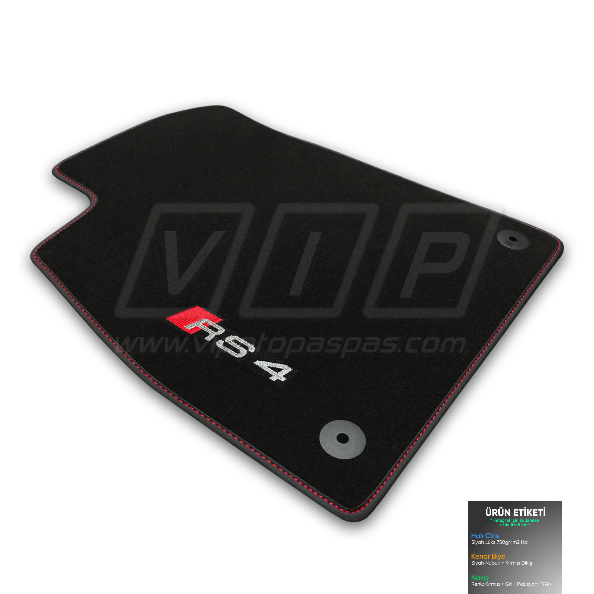 Audi A4 B8 Halı Paspas Takımı 2008-2015 #RS4 Side